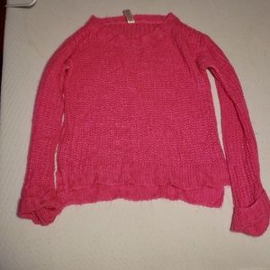 Hot pink no boundary chunky sweater